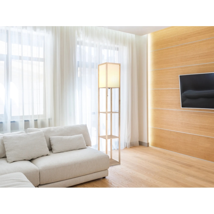 Globo - Напольный торшер 1xE27/60W/230V бежевый