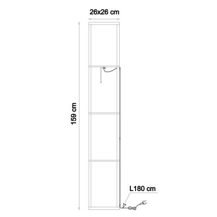 Globo - торшер 1xE27/60W/230V чёрный