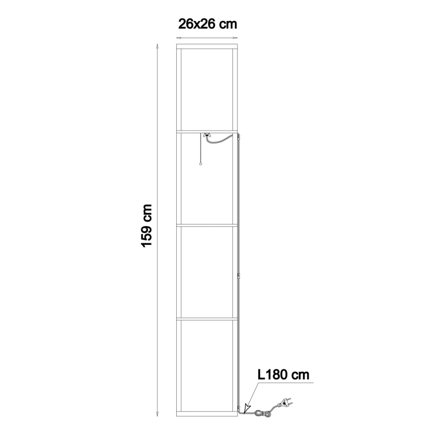Globo - торшер 1xE27/60W/230V чёрный