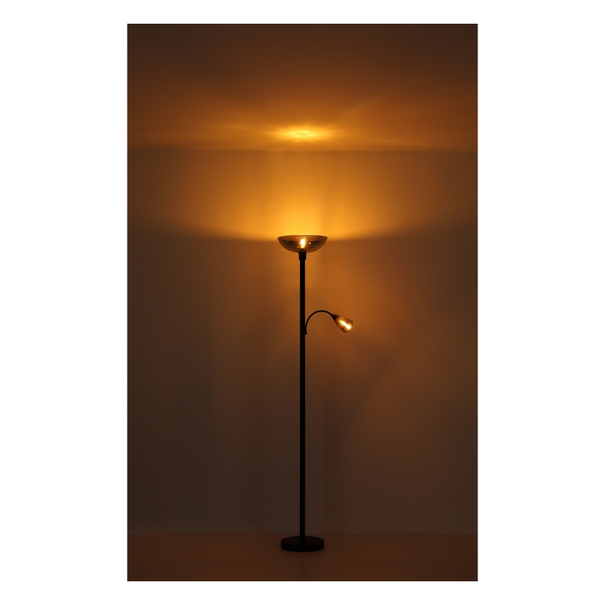 Globo - Торшер 1xE27/60W/230V + 1xE14/40W
