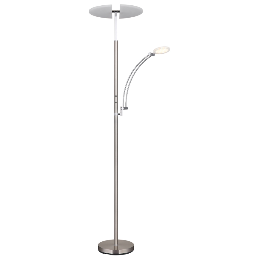 Globo - диммируемый светодиодный напольный светильник LED/40W/230V + LED/5,5W 2700/4000/6000K матовый хром