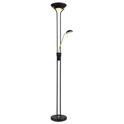 Globo - LED Торшер з регулюванням яскравості LED/20W/230V + LED/5,5W 3000K чорний/золотий