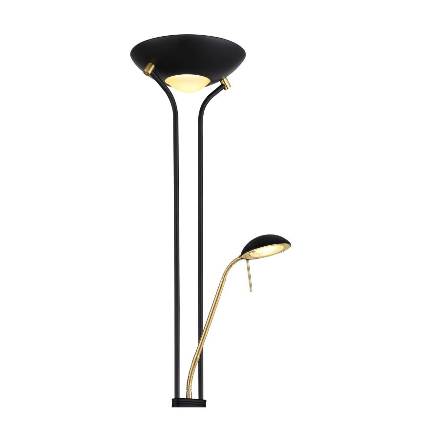 Globo - Светодиодный торшер с регулированием яркости LED/20W/230V + LED/5,5W 3000K черный/золотистый