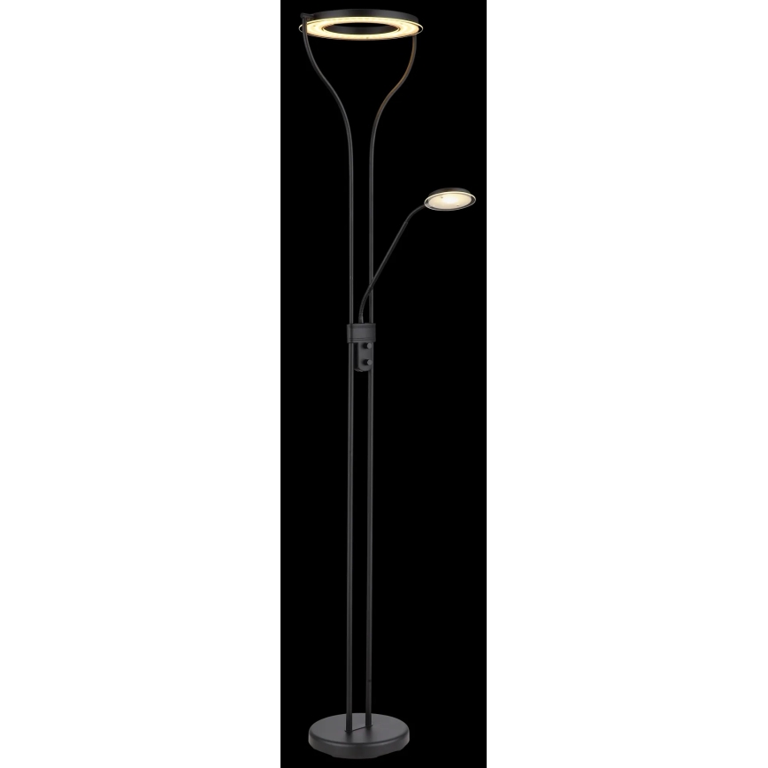 Globo - диммируемая напольная светодиодная лампа LED/20W/230V + LED/4W 3000K, чёрная