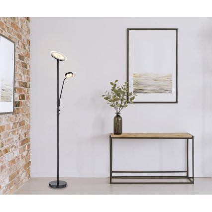 Globo - диммируемый LED-торшер LED/18,5Вт/230В + LED/4,5Вт 3000К черный