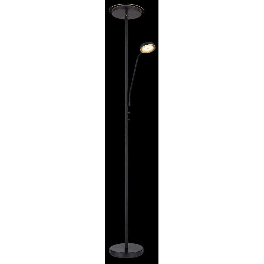 Globo - регульований підлоговий світлодіодний світильник LED/18,5W/230V + LED/4,5W 3000K чорний