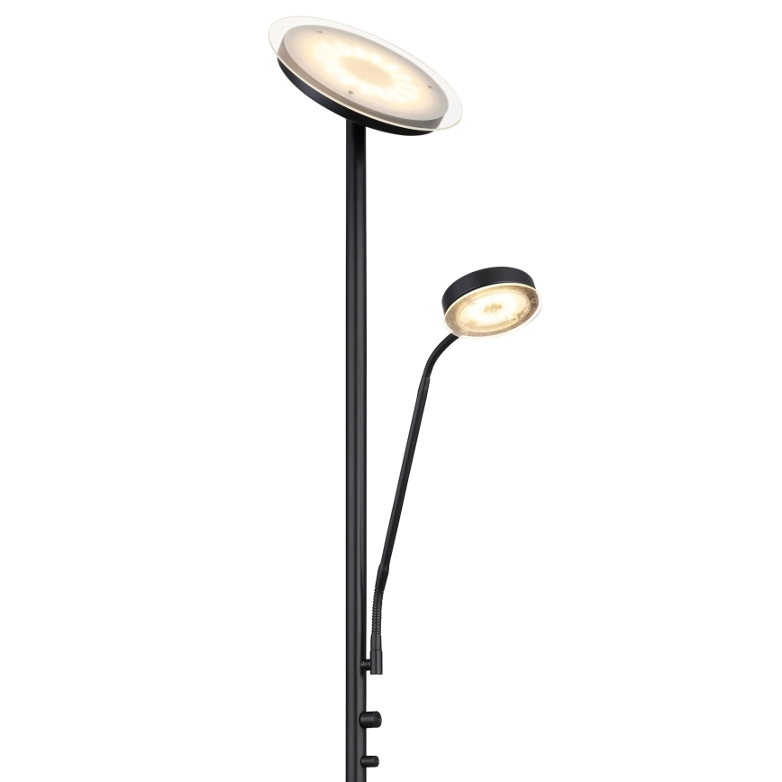 Globo - регульований підлоговий світлодіодний світильник LED/18,5W/230V + LED/4,5W 3000K чорний