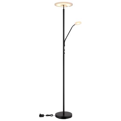 Globo - світлодіодна регульована підлогова лампа LED/28W/230V + LED/5W 3000K чорна