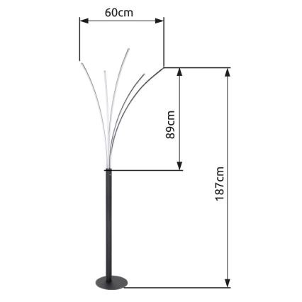 Globo - LED Сенсорний торшер з регулюванням яскравості LED/36W/230V глянцевий хром