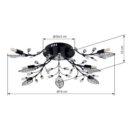 Globo - Стельовий світильник 8xG9/5W/230V діаметр 76 см