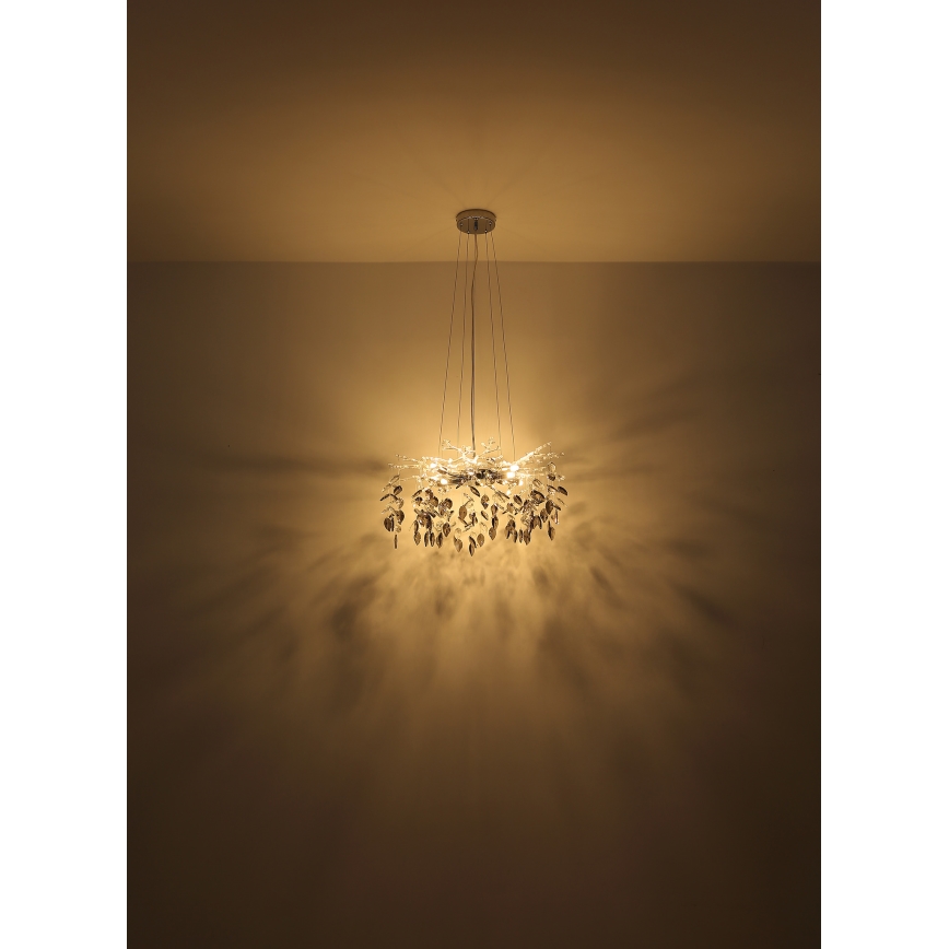 Globo - Подвесная люстра 8xG9/8W/230V диаметр 61 см блестящий хром
