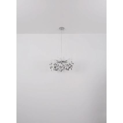 Globo - Подвесная люстра 8xG9/8W/230V диаметр 61 см блестящий хром