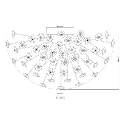Globo - LED стельовий світильник 6xG9/3,5W/230V золотистий
