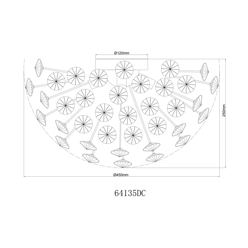 Globo - Стельовий LED світильник 4xG9/3,5W/230V діаметр 45 см глянцевий хром