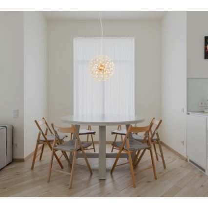 Globo - LED підвісна люстра на тросі 8xG9/3,5W/230V золота