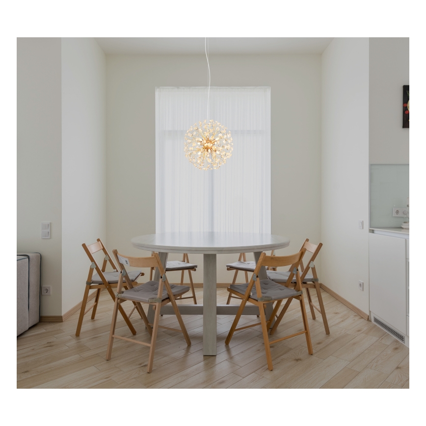 Globo - LED підвісна люстра на тросі 8xG9/3,5W/230V золота