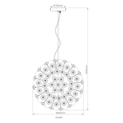 Globo - LED підвісна люстра на тросі 8xG9/3,5W/230V золота