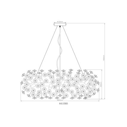 Globo - Светодиодная хрустальная подвесная люстра 20xG9/3,5W/230V
