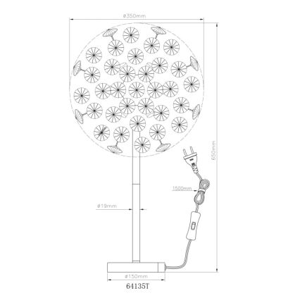 Globo - Светодиодная настольная лампа 8xG9/3,5W/230V золотистый