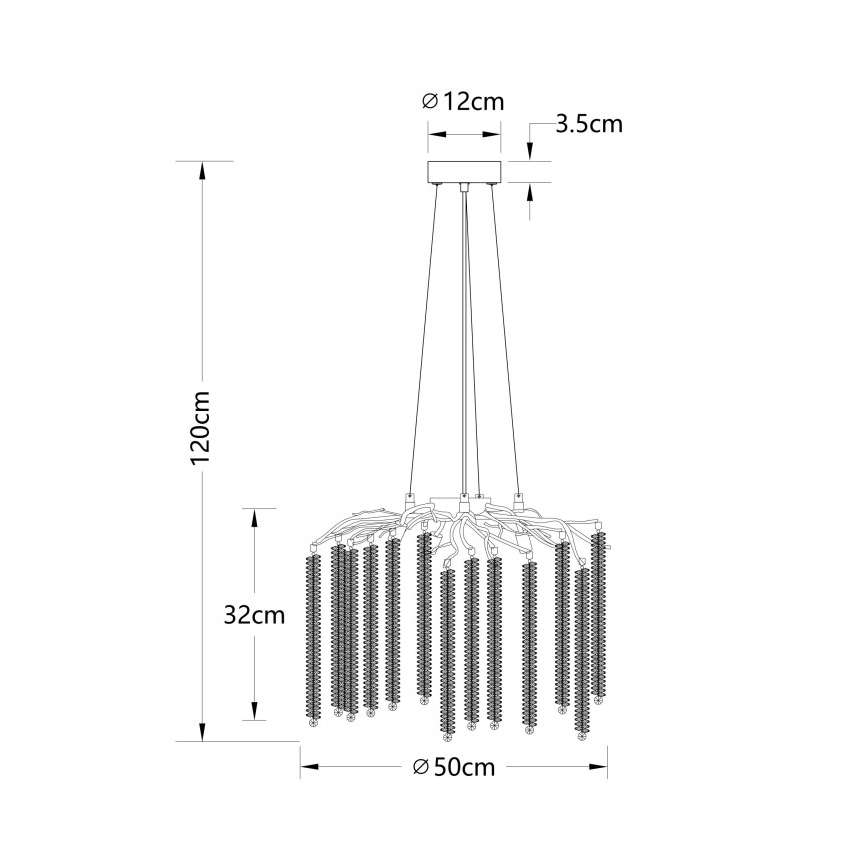 Глобо - ЛЕД люстра на тросі 6xG9/8W/230V