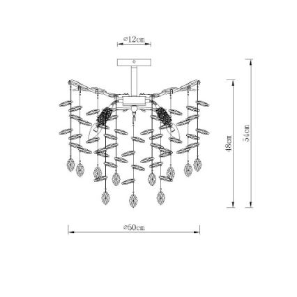 Globo - Люстра на штанге 6xE14/40W/230V золотая