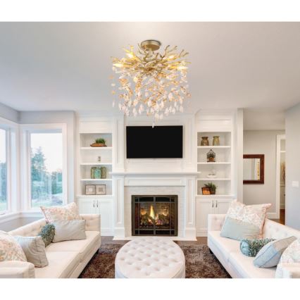 Globo - Люстра на штанзі 6xE14/40W/230V золота