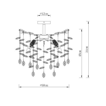 Globo - Люстра на штанге 6xE14/40W/230V серебристая