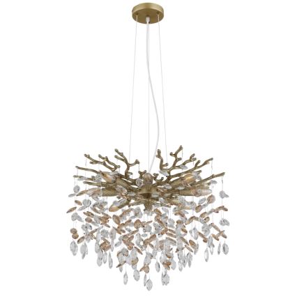 Globo - Подвесная люстра на тросе 8xE14/40W/230V золотая