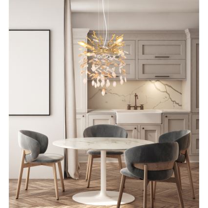 Globo - Люстра на тросі 4xE14/40W/230V золота