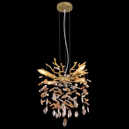 Globo - Люстра на тросі 4xE14/40W/230V золота