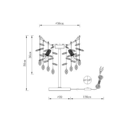 Globo - Настольная лампа 3xE14/40W/230V золотая