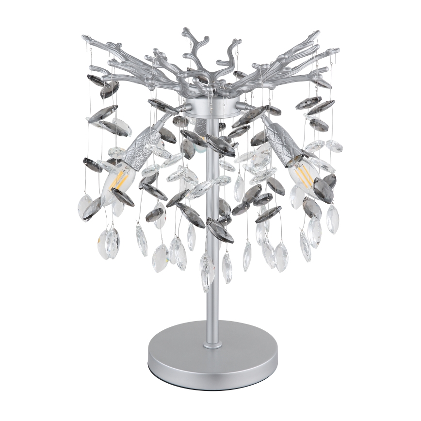 Globo - Настільна лампа 3xE14/40W/230V срібляста