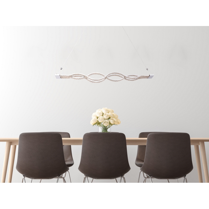 Globo - Світлодіодна підвісна люстра з регульованою яскравістю 1xLED/30W/230V + дистанційне керування