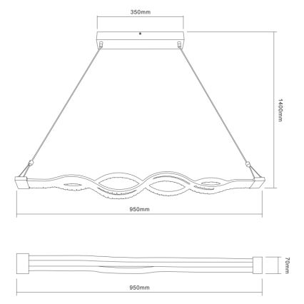 Globo - Світлодіодна підвісна люстра з регульованою яскравістю 1xLED/30W/230V + дистанційне керування