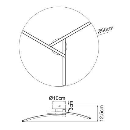 Globo - Пристельова LED люстра 3xLED/6W/230V 3000/4000/6000K
