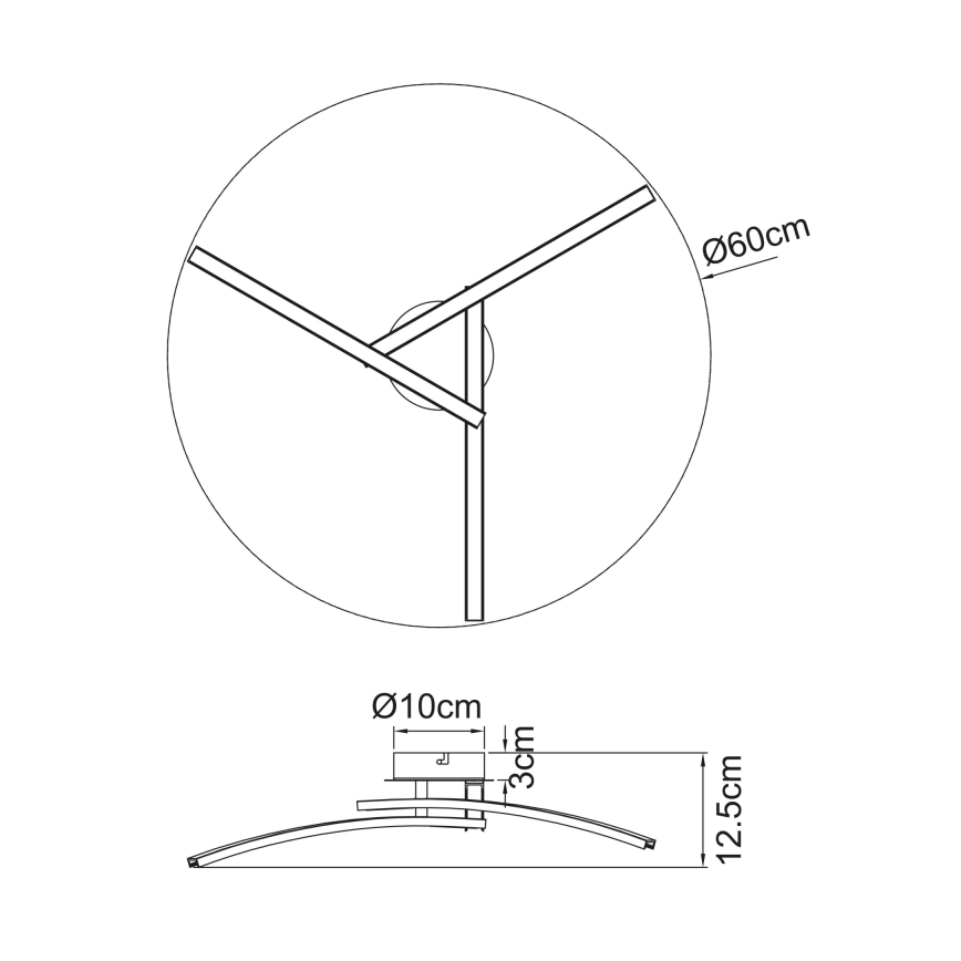 Globo - Пристельова LED люстра 3xLED/6W/230V 3000/4000/6000K