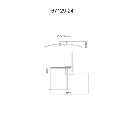 Globo - Стельовий LED світильник 4xLED/6W/230V 3000/4000/6000K
