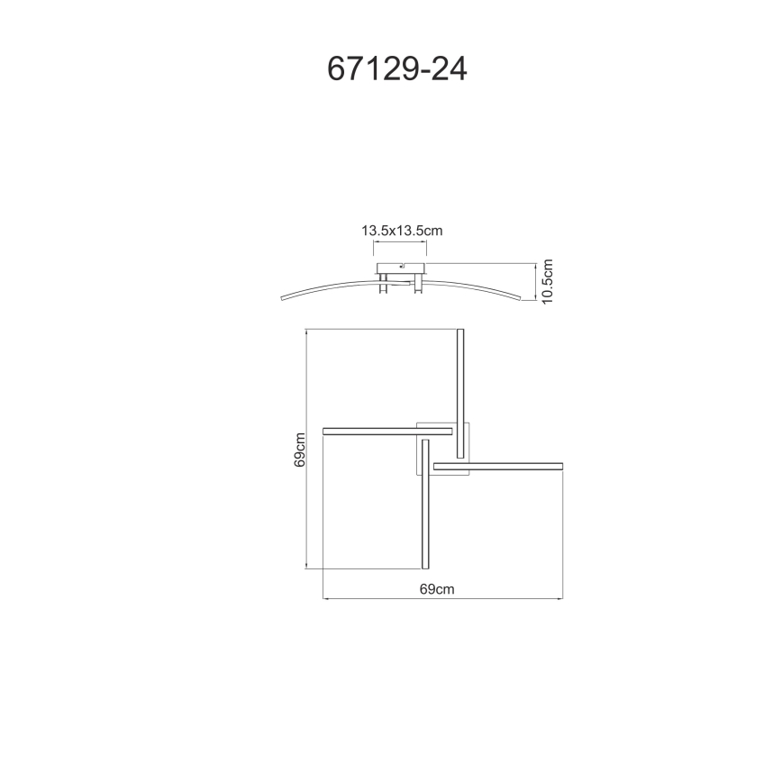 Globo - Стельовий LED світильник 4xLED/6W/230V 3000/4000/6000K