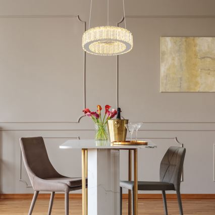Globo - Светодиодная подвесная люстра с регулированием яркости LED/30W/230V 2700-6000K диаметр 30 см + дистанционное управление