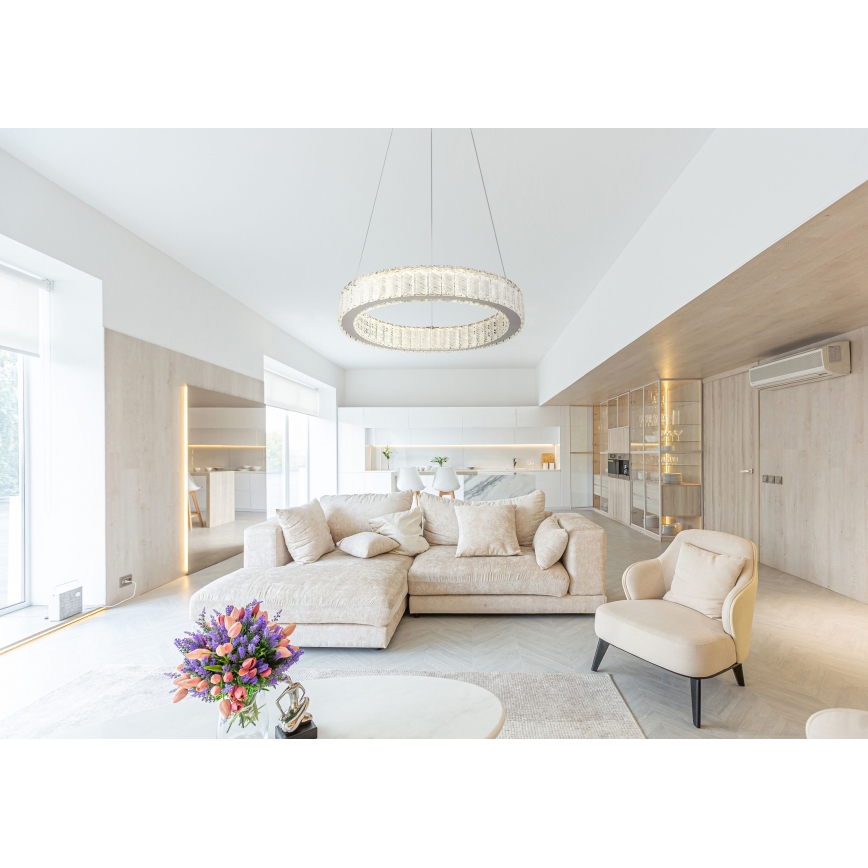 Globo - Светодиодная подвесная люстра с регулированием яркости LED/50W/230V 2700-6000K диаметр 50 см + дистанционное управление