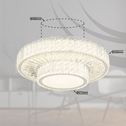 Globo - Світлодіодний стельовий світильник з регулюванням яскравості LED/50W/230V 2700-6000K діаметр 50 см + пульт дистанційного керування