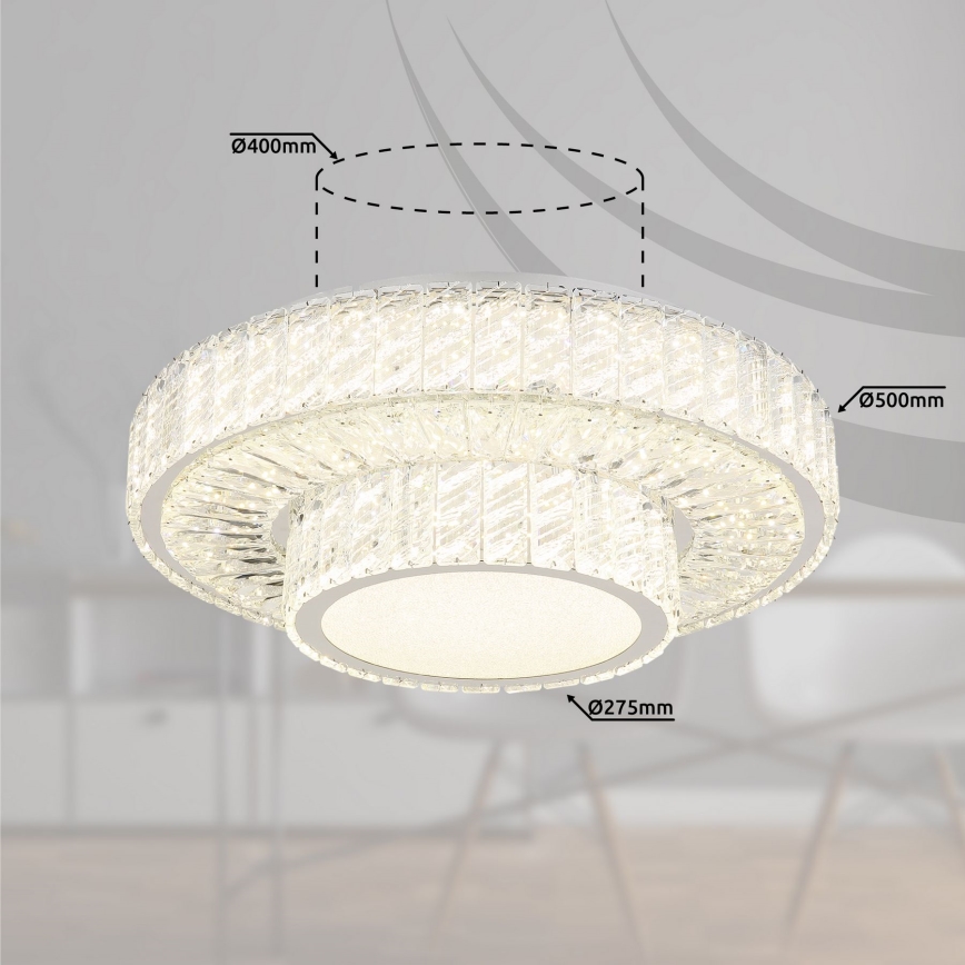 Globo - Світлодіодний стельовий світильник з регулюванням яскравості LED/50W/230V 2700-6000K діаметр 50 см + пульт дистанційного керування