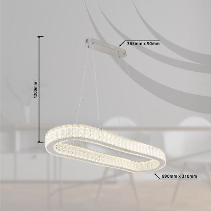 Globo - Светодиодная подвесная люстра с регулированием яркости LED/58W/230V 2700-6000K + дистанционное управление
