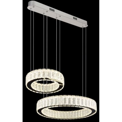 Globo - Светодиодная подвесная люстра с регулированием яркости LED/80W/230V 2700-6000K + дистанционное управление