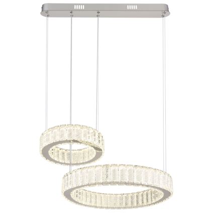 Globo - Светодиодная подвесная люстра с регулированием яркости LED/80W/230V 2700-6000K + дистанционное управление