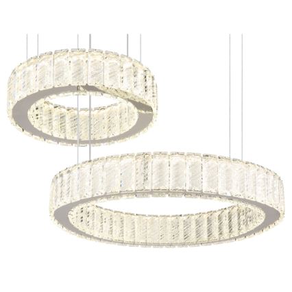 Globo - Светодиодная подвесная люстра с регулированием яркости LED/80W/230V 2700-6000K + дистанционное управление