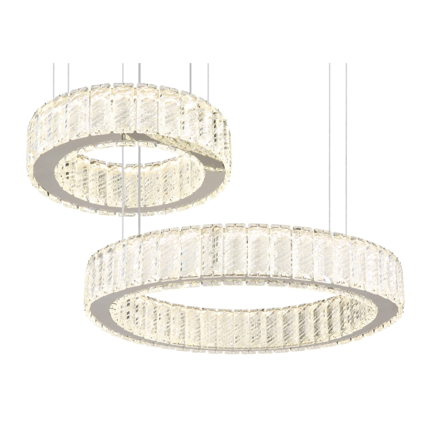 Globo - Світлодіодна підвісна люстра з регулюванням яскравості LED/80W/230V 2700-6000K + пульт дистанційного керування