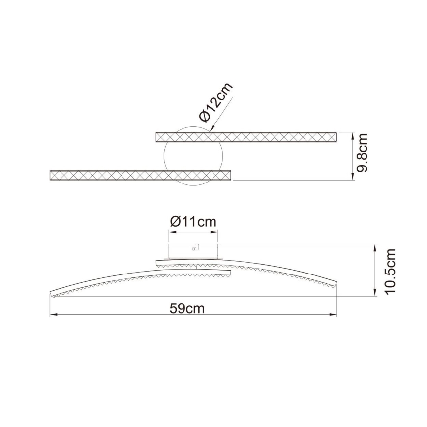 Globo - Пристельова LED люстра для ванної 2xLED/6W/230V IP44