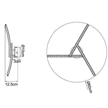 Globo - Пристельова LED люстра LED/18W/230V 2700/4000/6000K