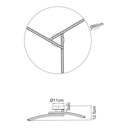 Globo - Пристельова LED люстра для ванної 3xLED/6W/230V IP44